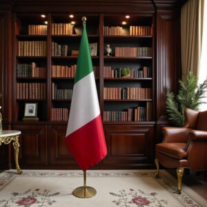 Drapeau Italie pour socle en inox de cérémonie
