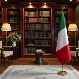 Pavillon Italie pour socle en bois diplomatique