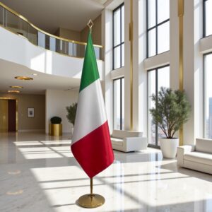 drapeau Italie avec hampe