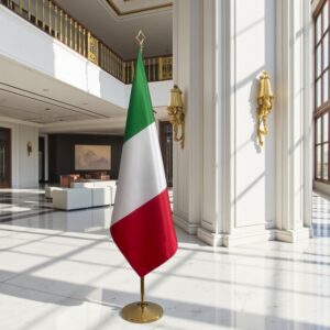 drapeau Italie avec hampe