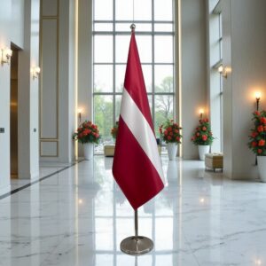 drapeau Lettonie avec socle