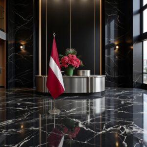 drapeau Lettonie sur hampe