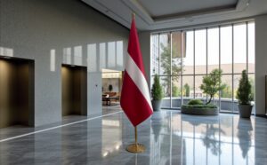 drapeau Lettonie et UE