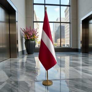 drapeau Lettonie avec socle