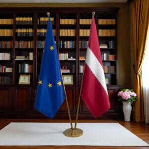 drapeau Lettonie et UE