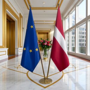 drapeau Lettonie et UE