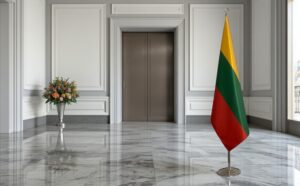 Pavillon Lituanie sur socle en inox haut de gamme