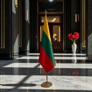 Pavillon Lituanie sur socle en marbre de prestige