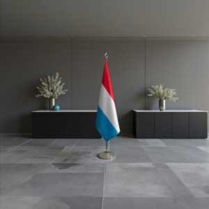 drapeau Luxembourg sur socle