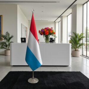 drapeau Luxembourg sur socle