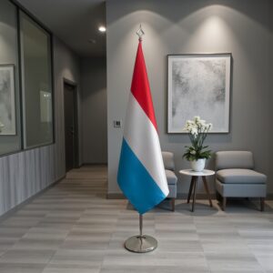 drapeau Luxembourg sur socle