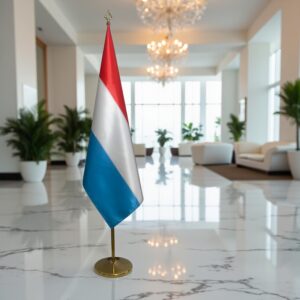 drapeau Luxembourg avec pied