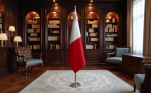 drapeau Malte sur pied