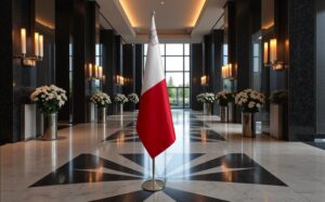 drapeau Malte sur pied