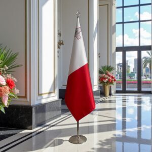 drapeau Malte sur socle