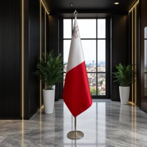 drapeau Malte sur socle