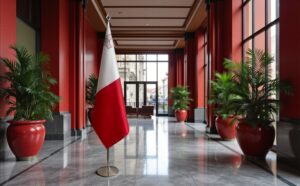 drapeau Malte sur socle