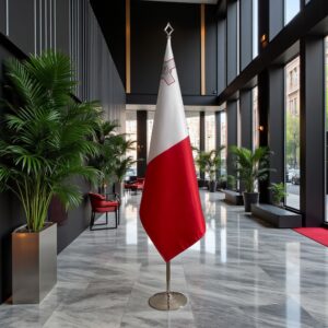 drapeau Malte sur socle