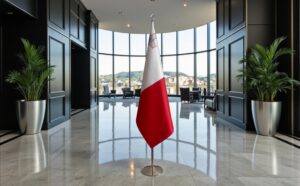 drapeau Malte sur socle