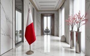 drapeau Malte sur socle