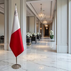 drapeau Malte sur socle