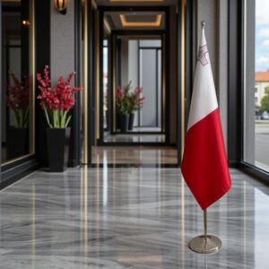 drapeau Malte sur socle