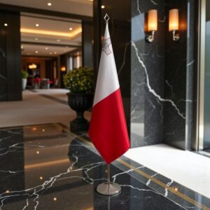 drapeau Malte sur socle