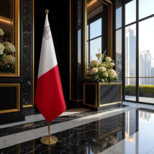 drapeau Malte avec mat