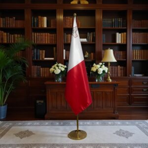 drapeau Malte avec mat