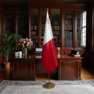 drapeau Malte avec mat