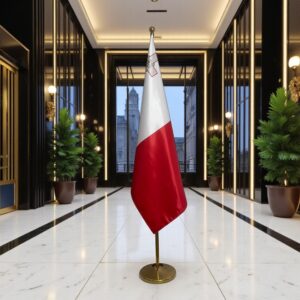drapeau Malte avec mat