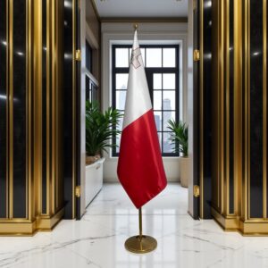 drapeau Malte avec mat