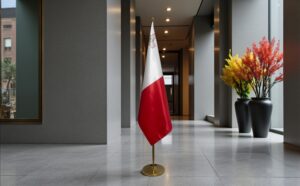 drapeau Malte avec mat