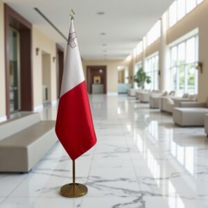 drapeau Malte avec pied