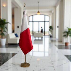 drapeau Malte avec pied