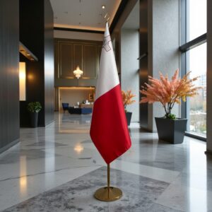 drapeau Malte avec pied