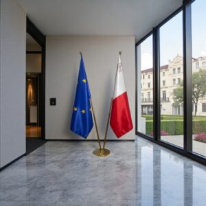 drapeau Malte avec pied
