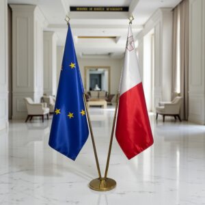 drapeau Malte avec pied