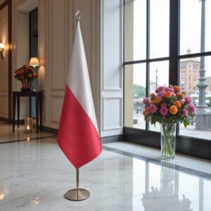 drapeau Pologne sur pied