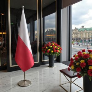 drapeau Pologne sur pied