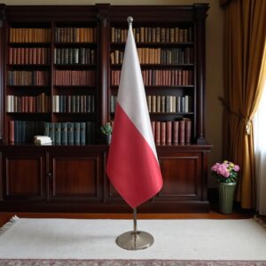 drapeau Pologne sur pied