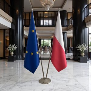 drapeau Pologne et UE