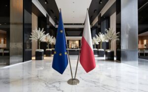 drapeau Pologne et UE