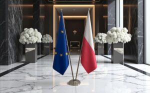 drapeau Pologne et UE