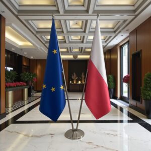 drapeau Pologne et UE