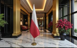 drapeau Pologne et UE