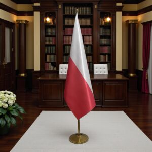 drapeau Pologne avec socle