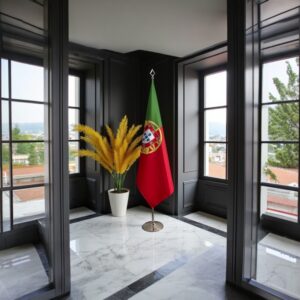 drapeau Portugal avec pied