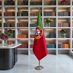 drapeau Portugal avec pied