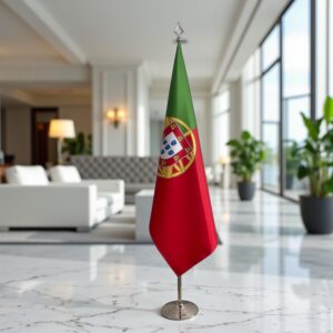 drapeau Portugal avec pied